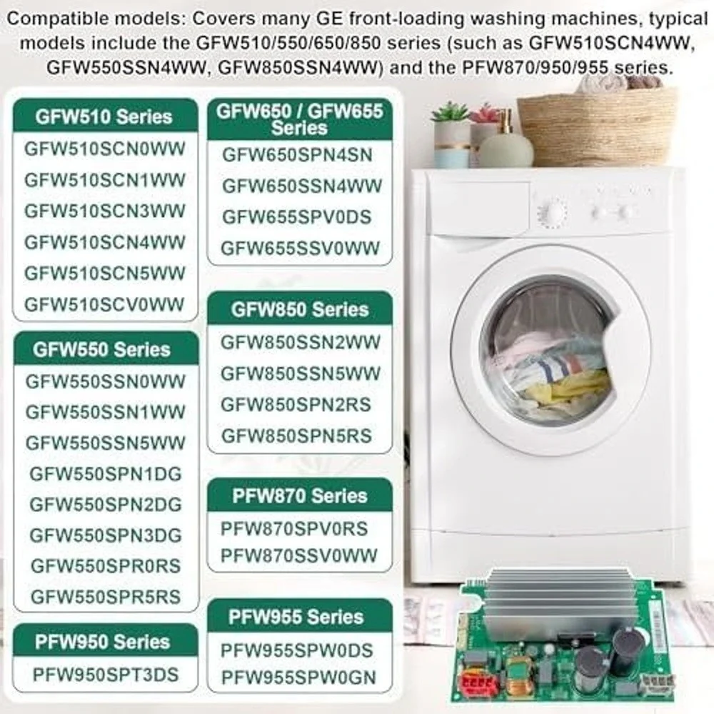GE Washer Inverter Control Board WH22X38837 WH22X35837 GFW550 GFW650 GFW850